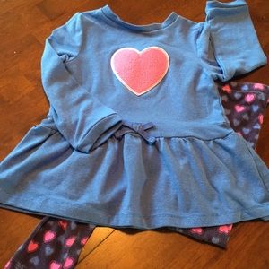 2 piece top with leggings